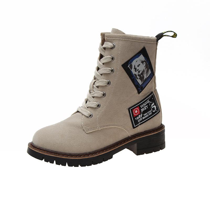 

2020 New autumn and winter women's boots with flat soles and children's winter boots womens shoes ankle for women, Beige