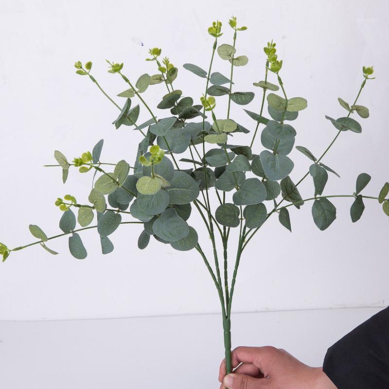 

48cm Artificial Green Eucalyptus Leaf Wedding Decoration Background Fake Flowers Simulation Eucalipto Plants For Home Decor1