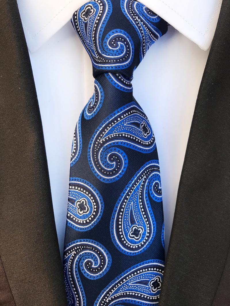 

Bow Ties 8CM Designer Men's Tie Luxury Paisley Necktie For Bridegroom