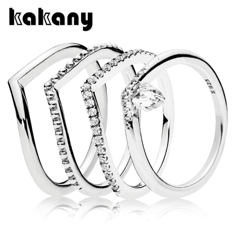 

Kakany New 1: 1 Standard High Quality S925 Sterling Silver Women's Unique Charm Fantasy Shiny Luxury Zircon Ring Anniversary