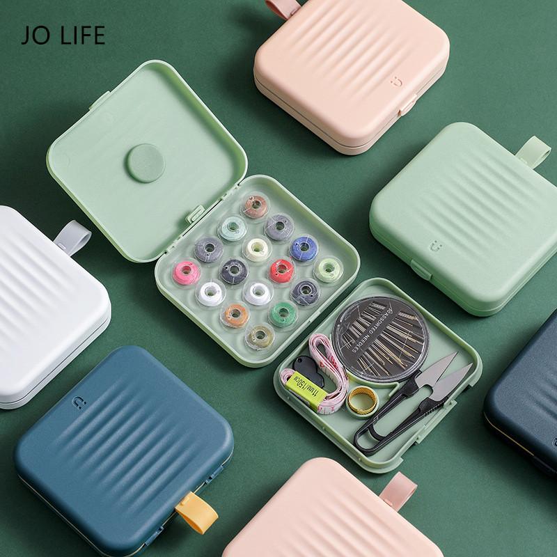 

JO LIFE Magnetic Sewing Kit Travel Portable Storage Box Embroidery Emergency Family Repair Sewing Supplies