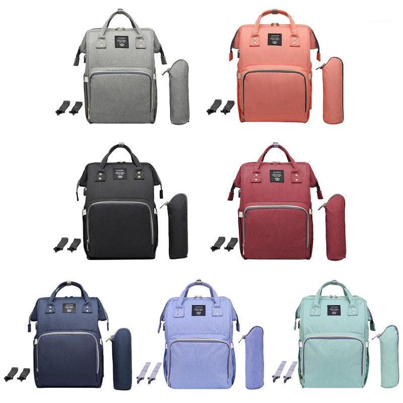 

LEQUEEN USB Interface Diaper Bag Large Capacity Waterproof Nappy Bag with Milk Bottle Cover Hook Mummy Maternity Women Backpack1