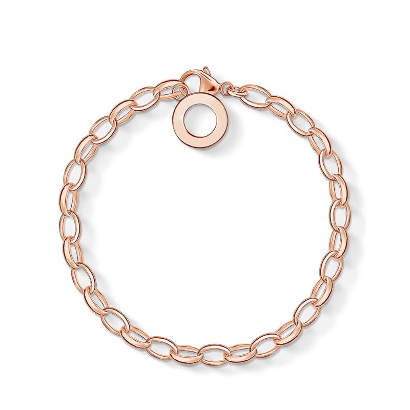 

Rose Gold Color Basic Link Chain Bracelets Fit Charms, Fashion Style Charm Carrier Bracelet Jewelry Gift For Women