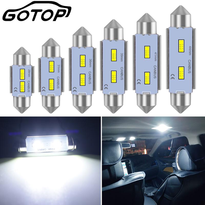 

Emergency Lights 1pcs Festoon CSP LED Bulbs 29mm 31mm 36mm 39mm 41mm 44mm C5W Bulb CANBUS C10W Dome Reading Lamp Auto Interior La