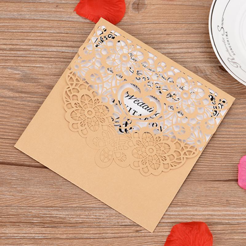

Hot Beautiful Pearl Paper Wedding Cards with Blank Inner Sheet 10PCS Invitations Cards For Wedding Birthday Invitations1
