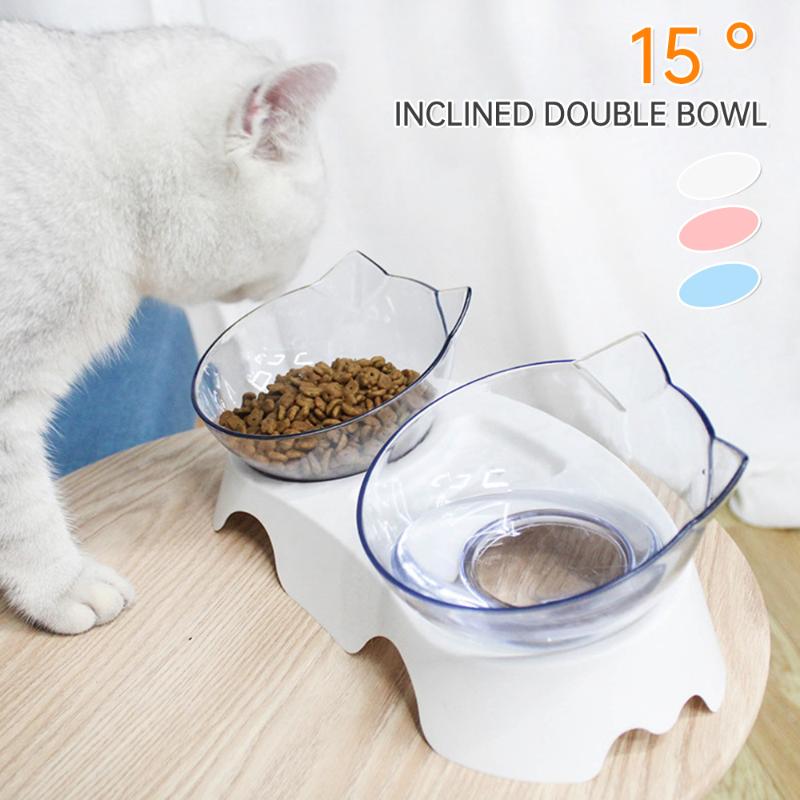

Pet Cat Bowl Dual-use Transparent Bowls Protect Cervical Vertebra Tilt Mouth Drinking Water Storage Bowl For Dogs Cats