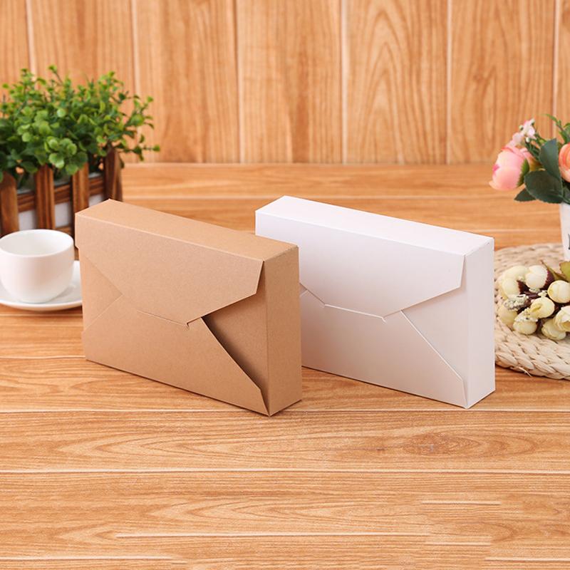 

1 PC Brown Kraft Craft Paper Jewelry Pack Boxes Small Gift Box For Biscuits Handmade Soap Wedding Party Candy Packaging Box