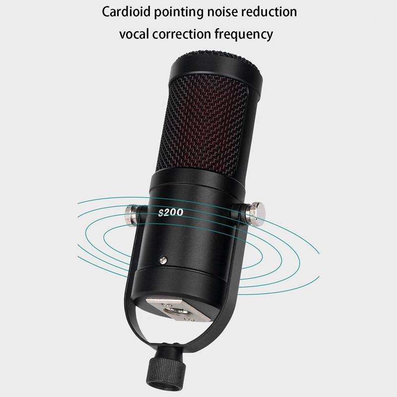 

HFES S200 Microphone, for Online Mobile Phone National K Song Live Shouting Microphone Recording Condenser Microphone1
