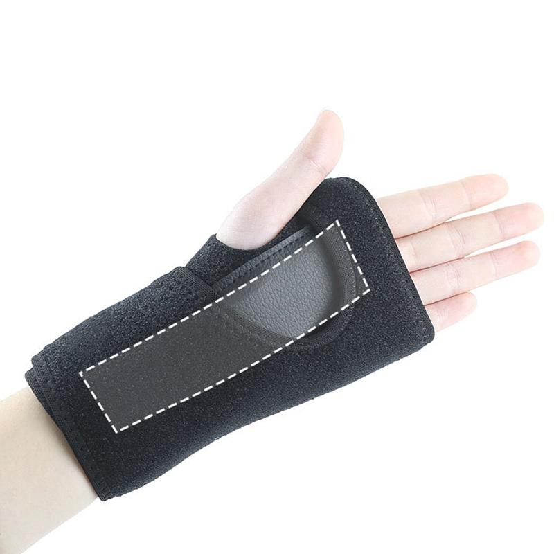 

Removable Adjustable Wristband Steel Wrist Brace Support Arthritis Sprain Carpal Tunnel Splint Wrap Protector, Black