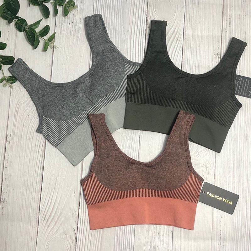 

Seamless Sports Bra Women Gym Brassiere sportswear Fitness Workout Padded Push Up yoga underwear Femme jogging Bra1, Dark grey bra