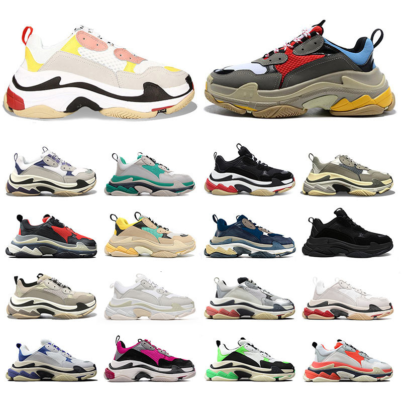 

Luxe Designer Triple S Casual Shoes Fashion Paris Tripler White Black Barrage Platform Sneakers Luxury Men Women Lady Trainers, 3 triple black 36-45