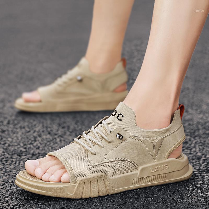 

Mens Sandals Summer Leather Sandals Men Designer Shoes Men Outdoor Open Shoes Zapatos De Hombre Erkek Ayakkabi1, Black