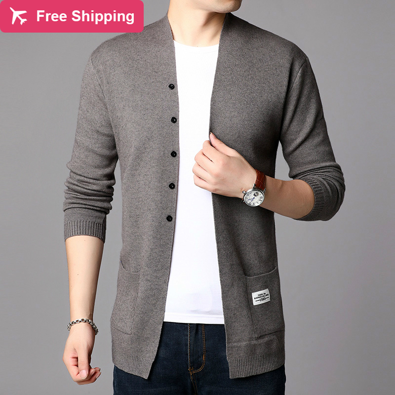 

2021 New Fashions Cardigan Jackets Streetwear Clothes Trend Autumn Black Men's Jacket Nhry, Grey
