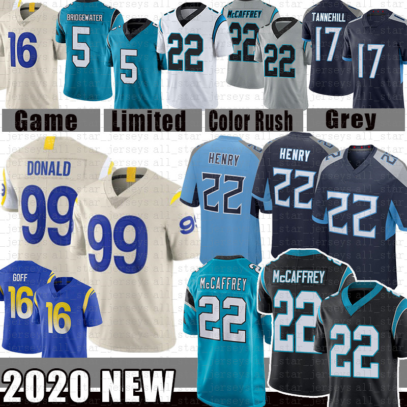 

Derrick Henry 22 Christian McCaffrey 99 Aaron Donald Football Jersey 17 Ryan Tannehill 16 Jared Goff 5 Teddy Bridgewater 59 Luke Kuechly, 2020 new (gongyang)