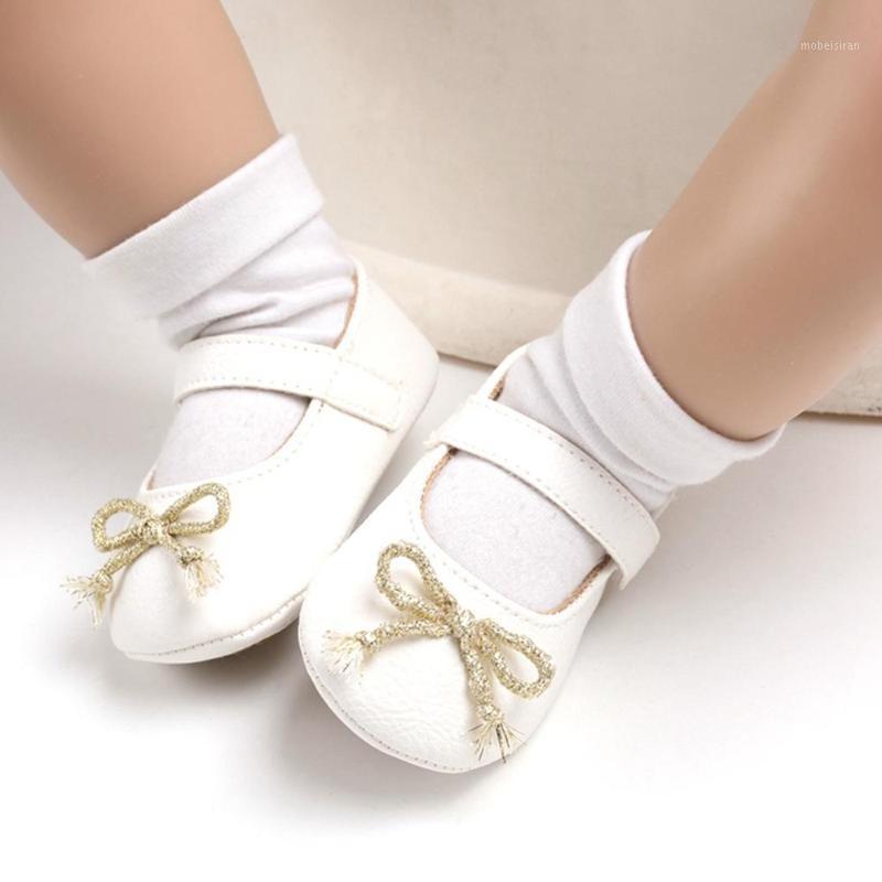 

Fashion Baby Girls Bow PU Leather Anti-Slip Soft Soled Princess Walking Shoes1
