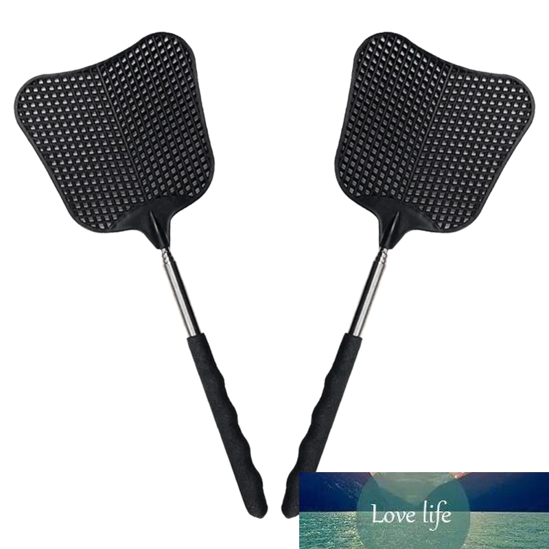 

Mosquito and Fly Killing Plastic Fly Swatter Retractable Stainless Steel Rod, Suitable for Indoor and Outdoor Use (2 Pack)