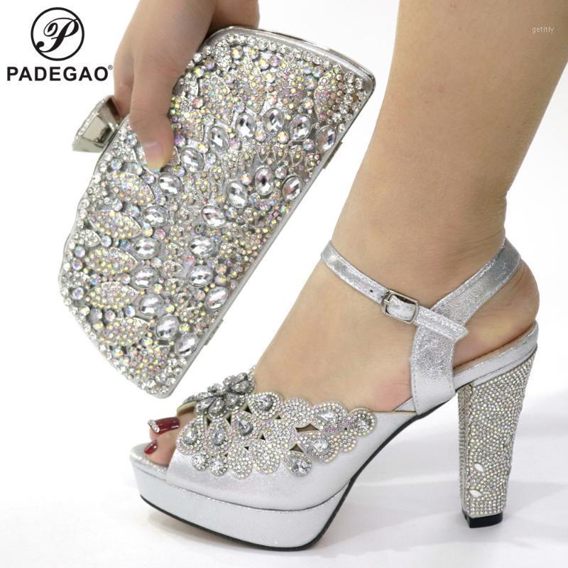 

Fashion African Women Party Shoe Italian Women Wedding Shoes with Bag Set with Rhinesone Italy High Heels Wedding Shoes1, Black
