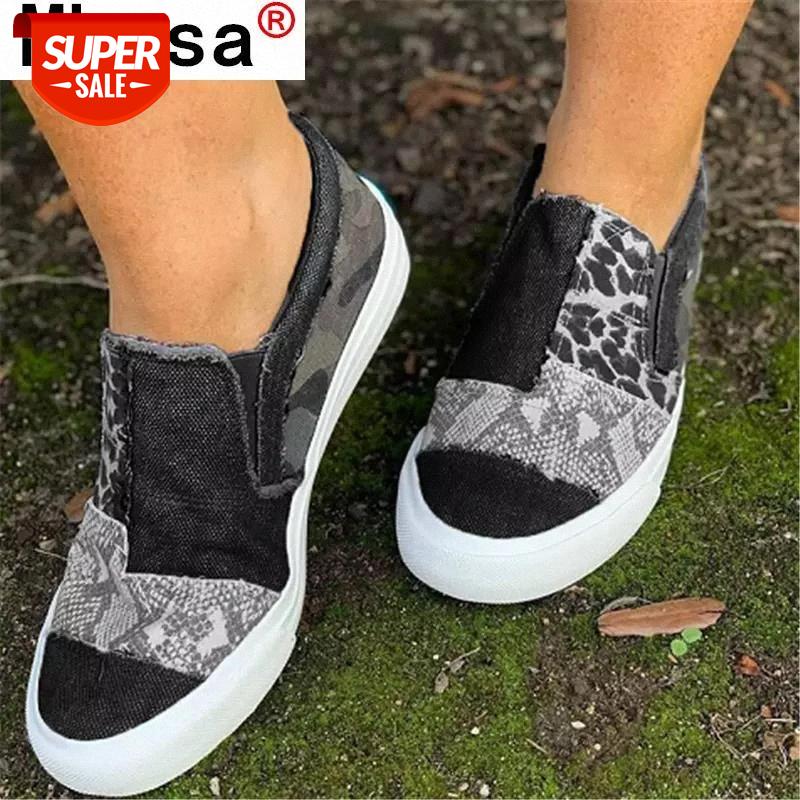 

2020 New Autumn Women Flats Lace Up Comfortable Ladies Canvas Vulcanized Shoes Fashion Serpentine Casual Platform Shoes Sneakers #BJ1s, Black
