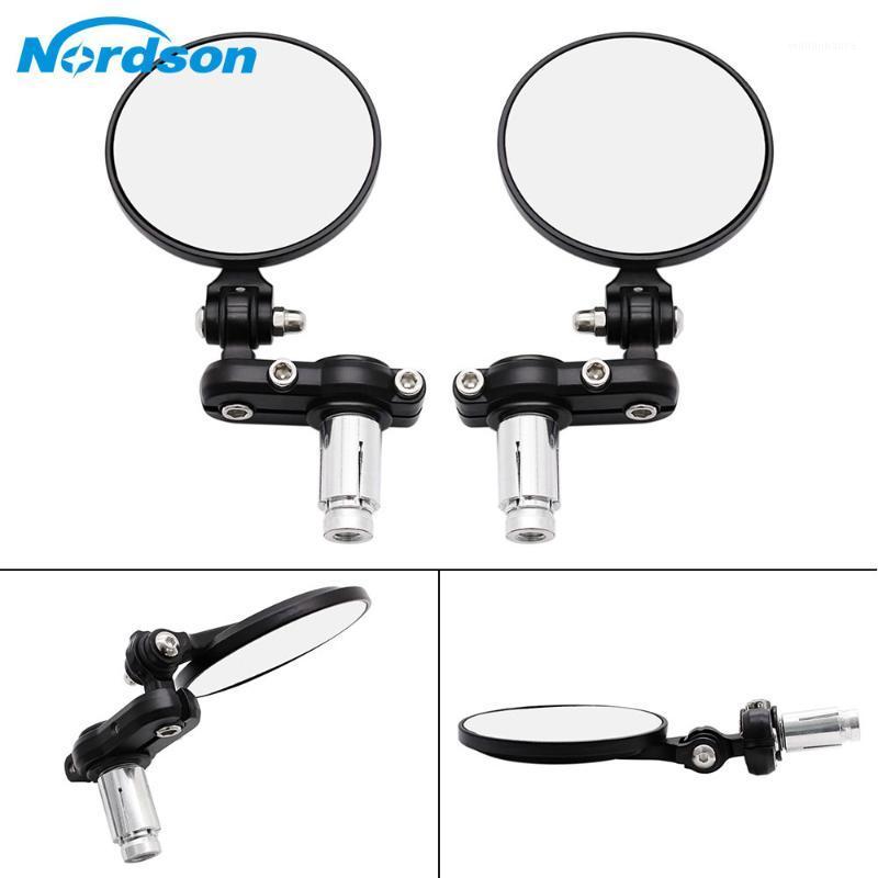 

Motorcycle Mirrors Nordson Universal 22mm Mirror Aluminum Black Handle Bar Unstacking Rearview Side Motor Accessories