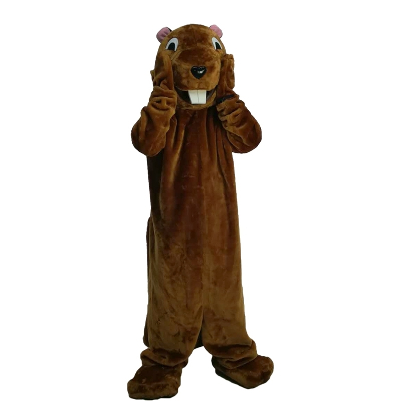 

2018 New high quality Groundhog Mascot costumes for adults circus christmas Halloween Outfit Fancy Dress Suit Free Shipping, Brown
