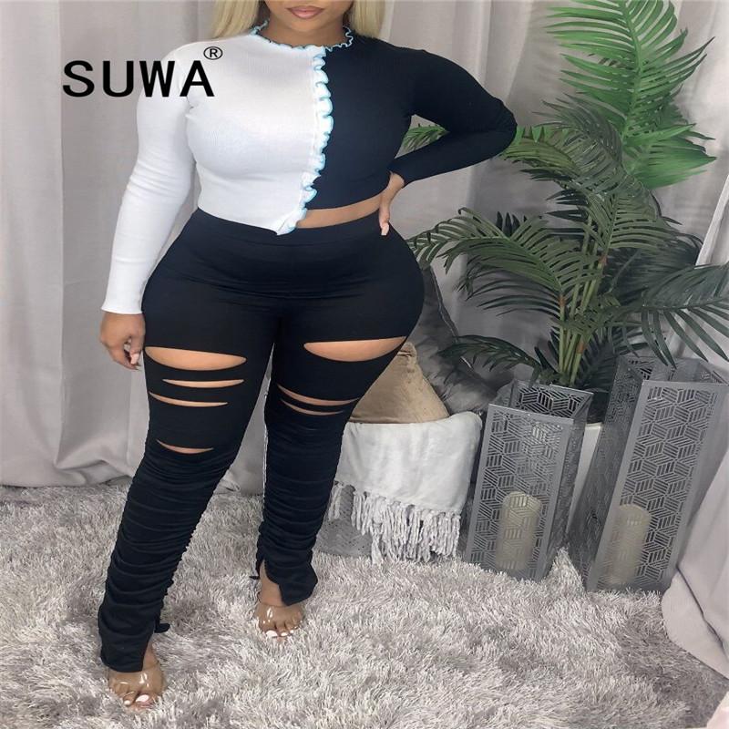 

2021 Sexy High Waist Tassel Ripped Holes Denim Pants Female Trousers Pencil Jeans Women Skinny Pants Black Jeans