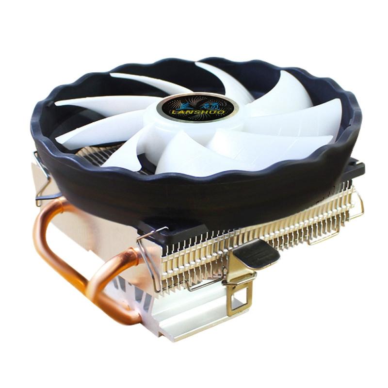 

LANSHUO 2 Copper Tube Down-Blowing 775AMD1155 Desktop Computer Radiator (212 Horizontal Tower 3-Line Symphony Lights