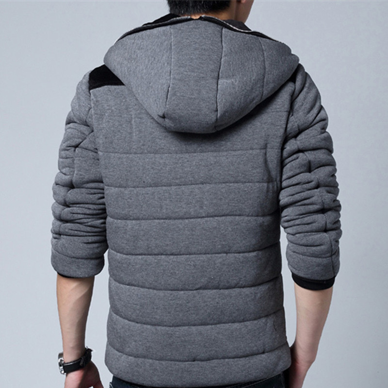 

2021 Winter Thicken Male Cotton Jacket with Hood Parka Men's Warm Coat Plus Size S-5xl 0695, Black