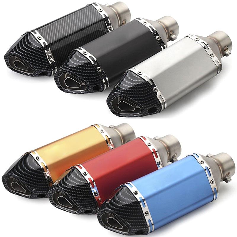 

ID:51mm L:310mm Universal Motorcycle Exhaust Muffler Pipe Stainless Steel Carbon Face Motorbike Muffler Exhaust Escape DB Killer