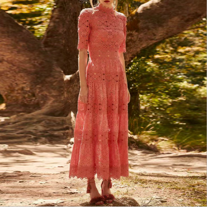 

From Luxury High Quality in Long Profile Maxi Women 2021 Summer Sweet Ladies Aline Dressed Sexy Out Elegant Party Dresses 1zm6, Pink.