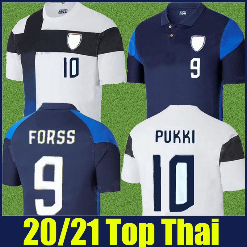 

2020 2021 Finland soccer Jersey national team FORSS PUKKI football jersey Suomi JENSEN NISKANEN KAUKO football shirts URONEN KAMARA uniform, 2020 away