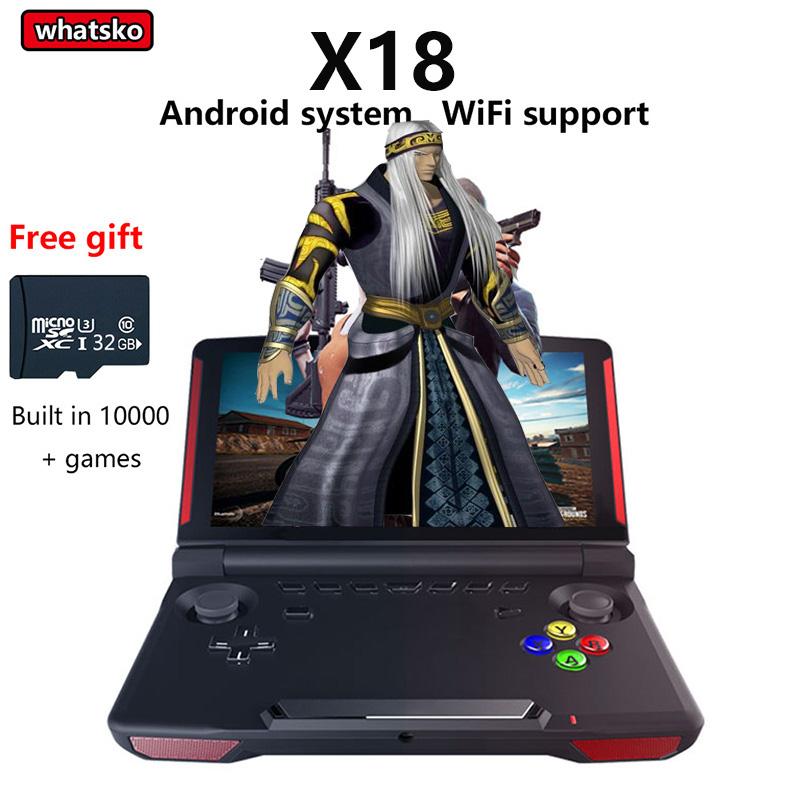 

Powkiddy X18 Andriod Handheld Game Console 5.5 INCH 1280*720 Screen MTK8163 quad core 16G+32GB ROM Video Handheld Game Player