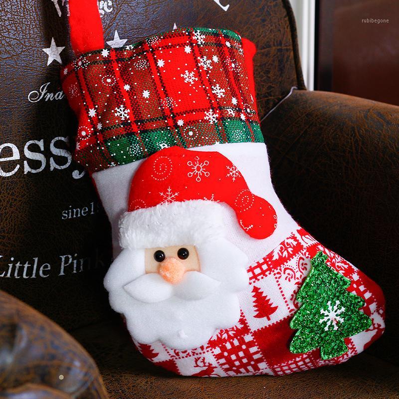 

10pcs Santa Snowman Pendant Christmas Ornaments New Year Socks Christmas Decorations Home Merry Tree Decor Navidad1