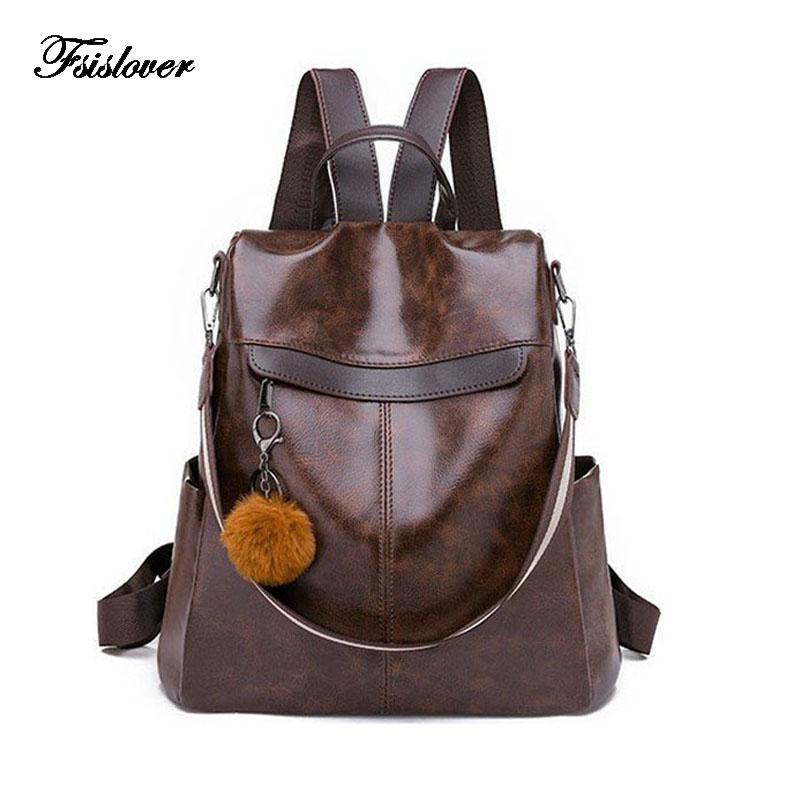 

2020 Fashion lady bag anti-theft women backpack hight quality vintage backpack female large capacity women shoulder bags mochila, Black
