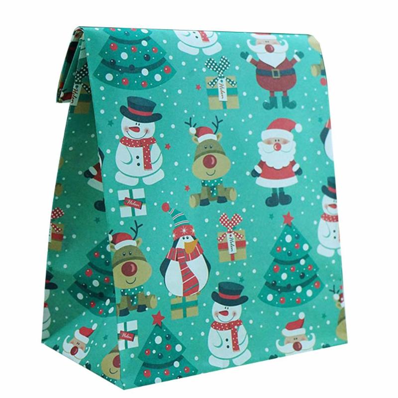 

1pc Christmas Gift Bag Santa Snowman Elk Christmas Tree Pouch Home Decoration New Year Party Candy Cookies Small Gift Bags
