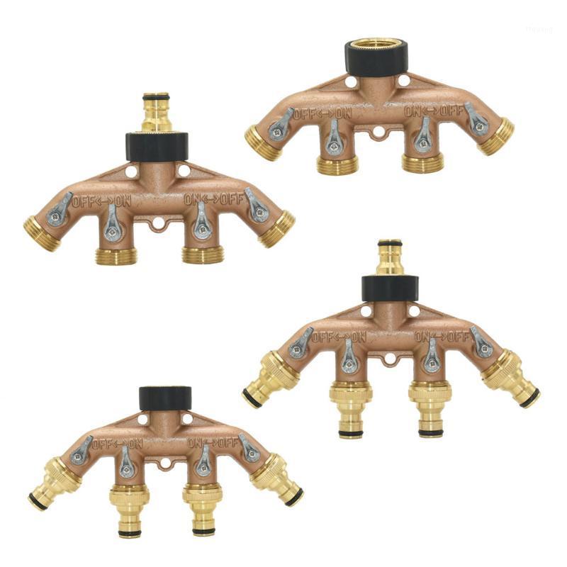 

Brass 3/4 Thread 4-way Garden Tap Water Splitter Water Pipe 4 way Splitter Female 3/4 Irrigation Valve 1pcs1