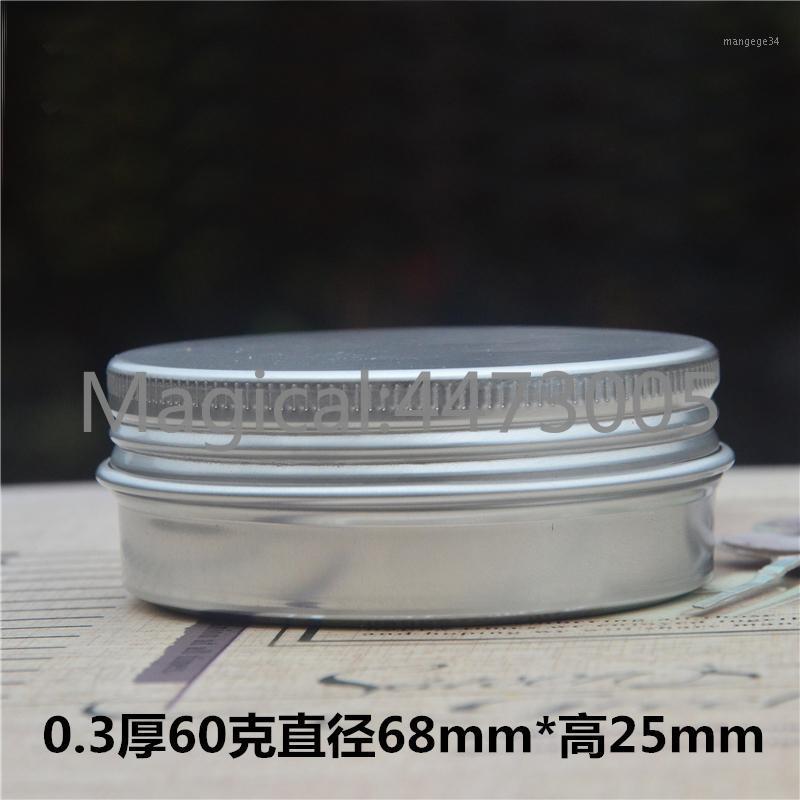 

60g refillable box empty round aluminum metal tin bottle with lids,60ml cosmetic cream box DIY aluminum jar 68*25mm1