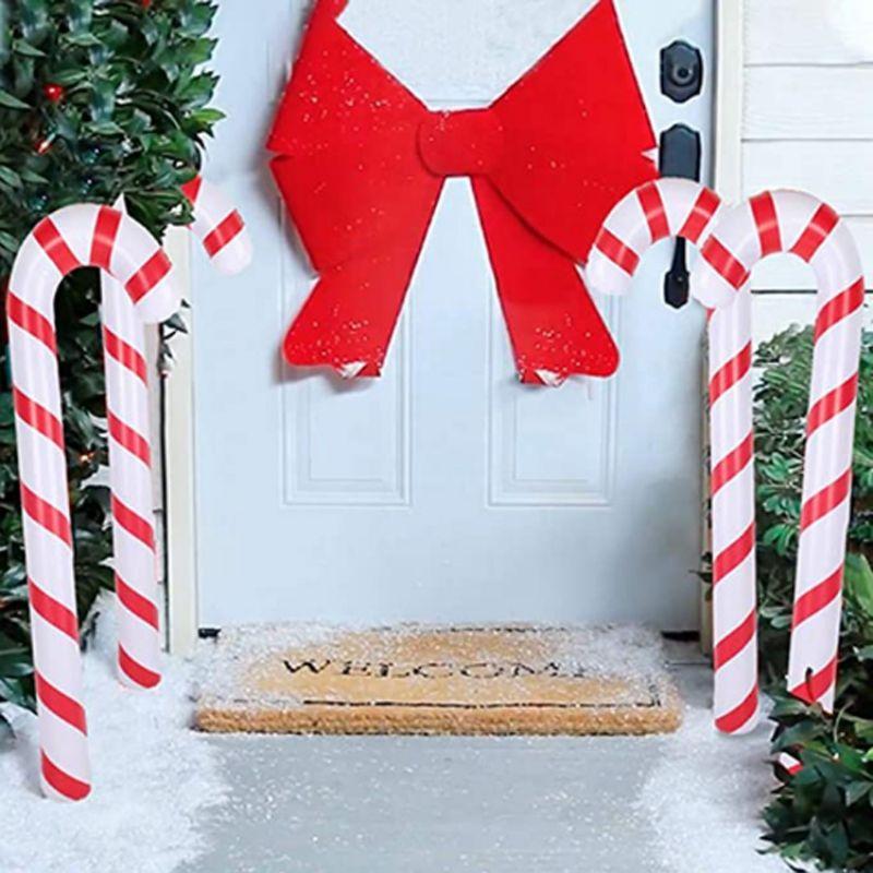 

Christmas Inflatable Candy Canes Christmas Decoration Candy Cane Balloons For Party Home Merry Tree Decoration