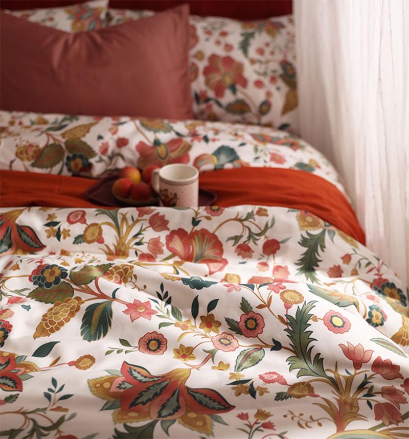 

Classic vintage flower bedding set,cotton  full queen king retro pastoral home textile bed sheet pillow case duvet cover, Picture color