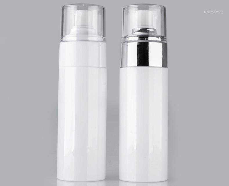 

150ml Cosmetic spray PET bottles scent refillable atomizer bottle white empty round 150ml plastic spray bottle SN5861