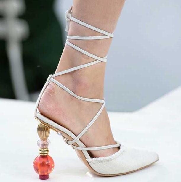 

Candy New Accepted Frizzy Sandals High Heel Tips From Cannabon Foot Band Weird Leaps Hoof Lack Up Women's Shoes Zapatos Mujer 0pff, Color 1