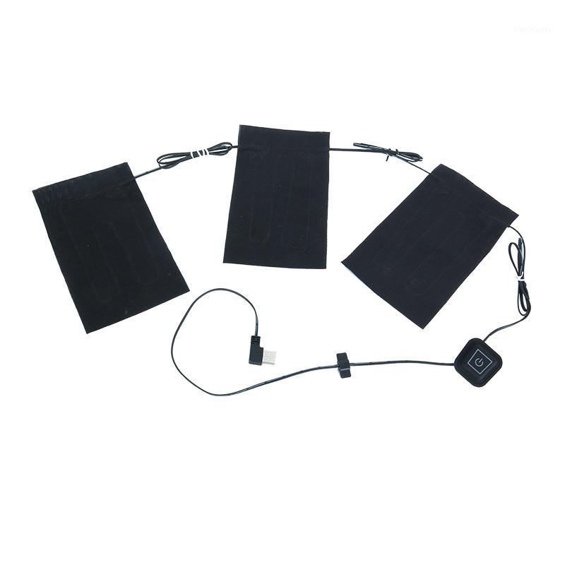

USB Charged Clothes Heating Pad 5V Electric Heating Sheet 3 Heated Pad for Vest Jacket1, Black
