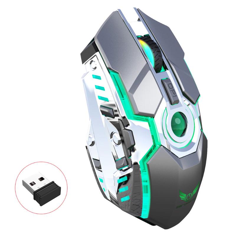 

Wireless Gaming Mouse Rechargeable 2.4G 2400DPI Computer Mause Wireless Energy Saving Optical USB charging Mice for Laptop PC