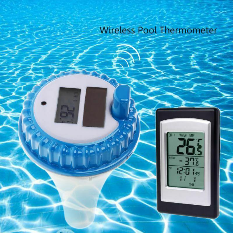 

Pool & Accessories Solar Energy Digital Wireless Swimming Thermometer SPA Floating Temperature Meter Time Alarm Tub Supplies1