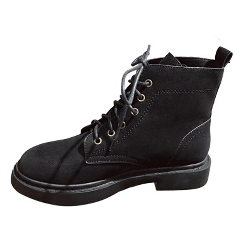 

Women's Boots 2021 New Autumn and Winter Round Toe Thick Bottom All-match Fashion Boots, Black