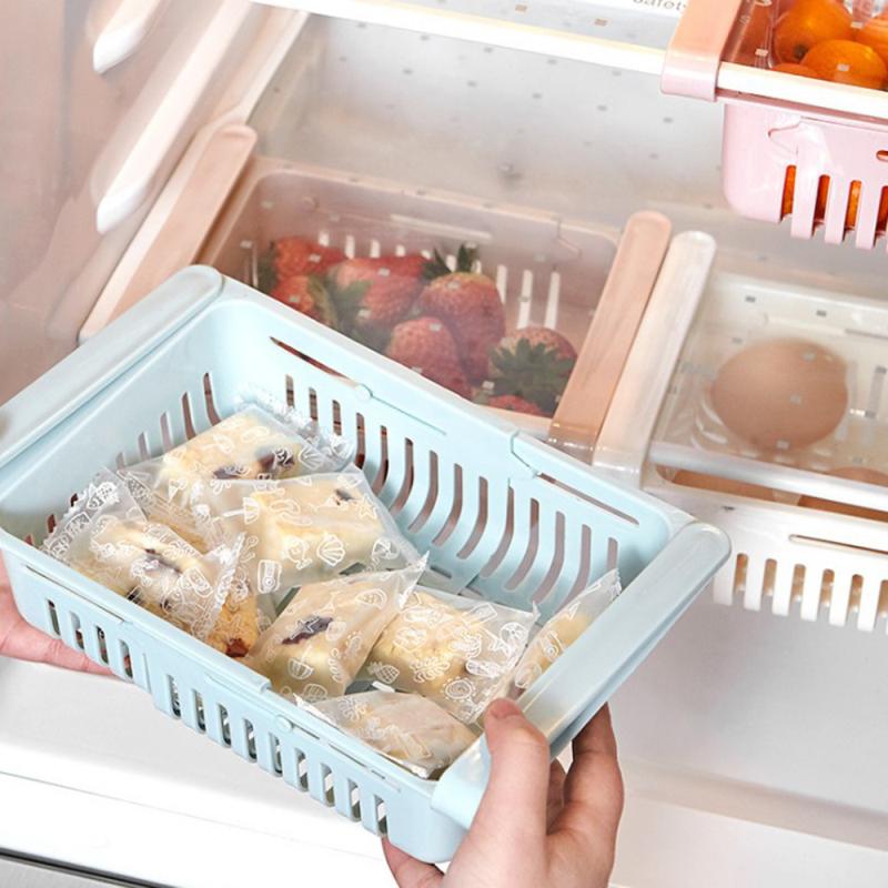 

New Fridge Space Saver Shelf Holder Storage Box Organizer Drawer Rack Kitchen Storage Holders Kitchen Tools Shelf TXTB1