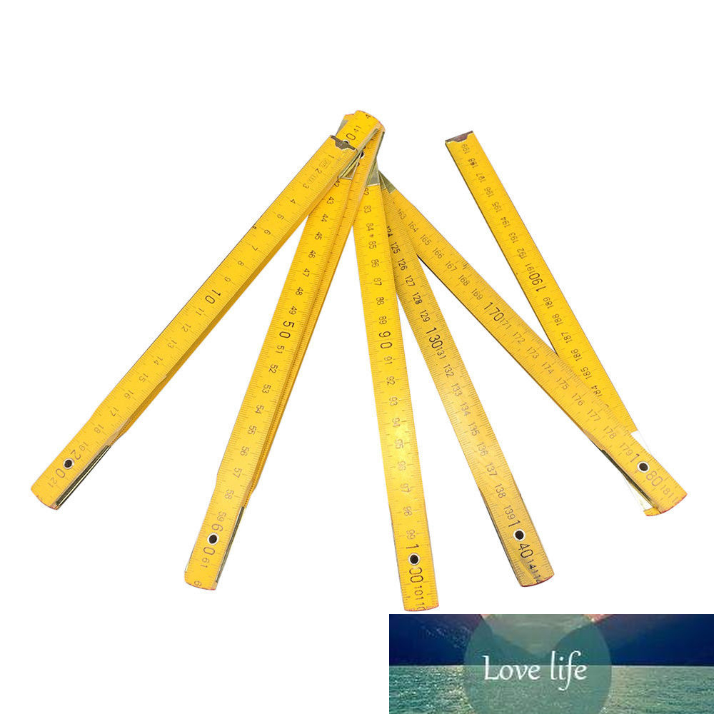 

200cm Wooden Yard Stick Folding Ruler Wood Carpenter Metric Measuring Tools