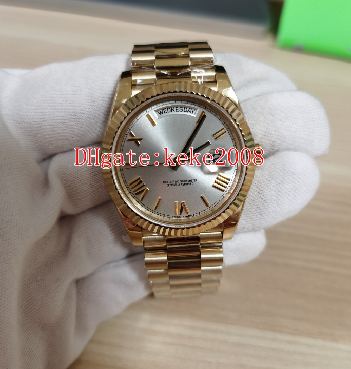 

Excellent BP V3 Version Wristwatches Day-Date 228238 40mm Yellow gold Silver grey Rome dial Top 2813 Movement Automatic Mens Watch Watches, No box papers