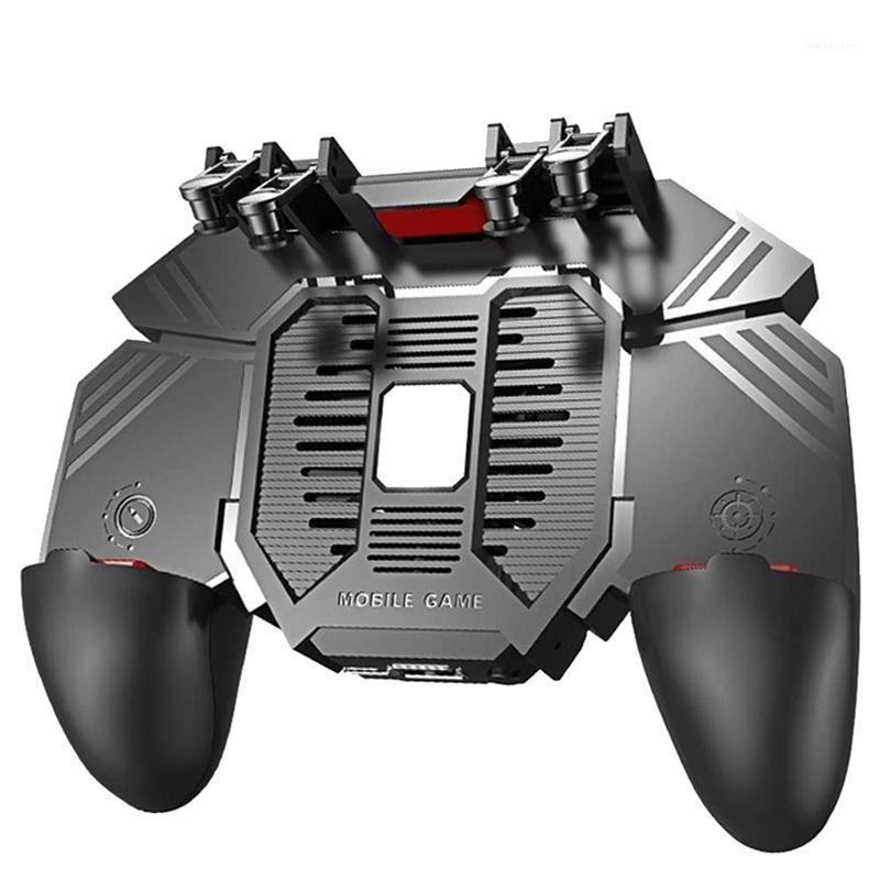 

4 Triggers Mobile Game Controller Shooter Trigger Cooling Fan Power Bank Game Joystick 3 in 1 (Plug-in Models)1