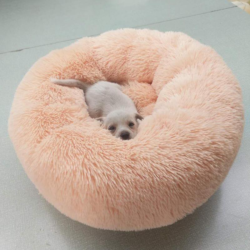 

Super Soft Dog Ded Long Plush Winter Warm Dog House Deep Sleep Pet Bed For Dogs Basket Kennel Cat Mat Sofa Cushion Washable, White