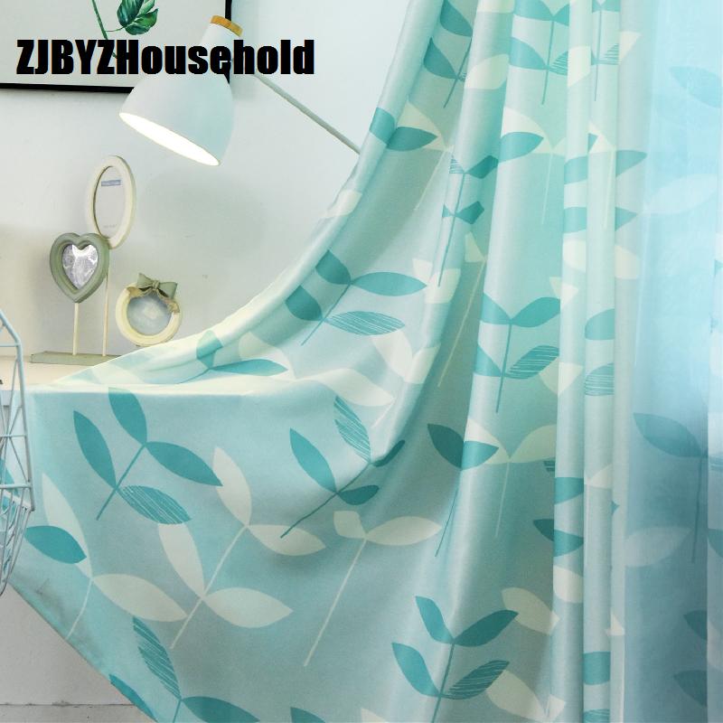 

Scandinavian Large Leaf Curtains for Living Room Finished Shade Cloth Simple Modern Bedroom Floated Window BedRoom Flat Window, Grey tulle